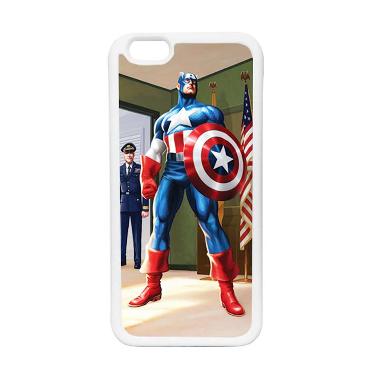 HEAVENCASE Superhero Captain Americ ... ne 6 or iPhone 6s - Putih