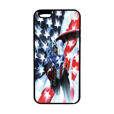 HEAVENCASE Superhero Captain Americ ... or iPhone 6s Plus - Hitam