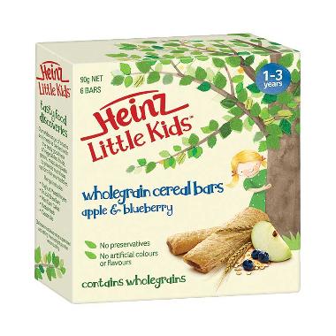 HEINZ Little Kids Apple & Blueberry Wholegrain Cereal Bars