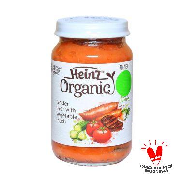 jual heinz organic tender beef with vegetable mash 170gr jual heinz organic tender beef with vegetable mash 170gr