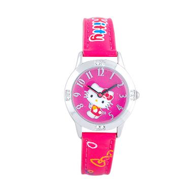 Hello kitty Jam Tangan Anak HKFR1264 01C Leather Strap Merah .