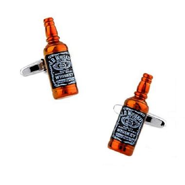 Houseofcuff Cufflinks Whiskey Bottle Manset Kancing Kemeja Orange Maroon