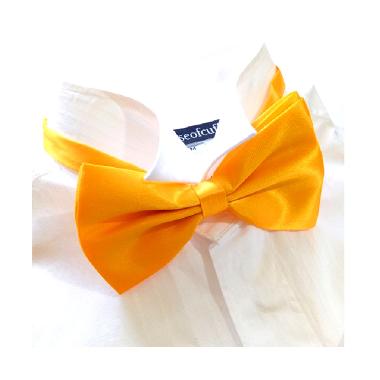 Houseofcuff Dasi Kupu Satin Wedding Best Man - Yellow Semua Ukuran Kuning