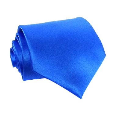 Houseofcuff Slim Polos Wedding Best Man Dasi Neck Tie - Blue Doff Satin Semua Ukuran Biru Muda