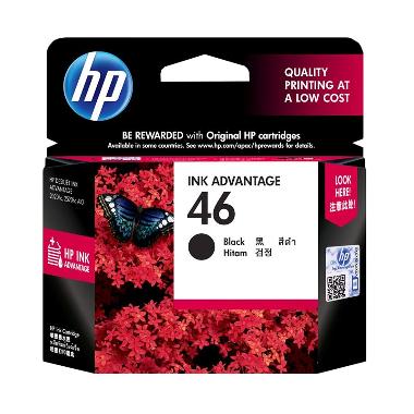 Tinta Printer HP Original 46 Black/ 2020, 2029, 2520, 2529, 4729