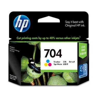 HP 704 Tri Color Ink Cartridge Tinta Printer