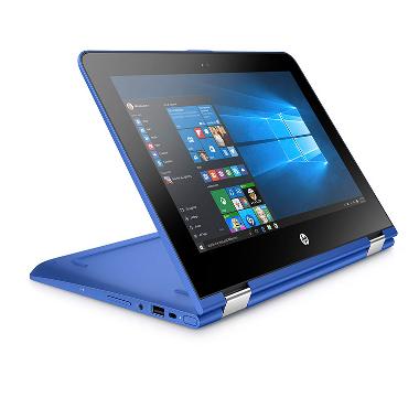 laptop HP X360 layar 11.6 inch Mult ... 4GB - VGA Intel HD - Blue