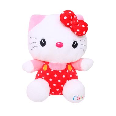 Istana Kado Hello Kitty Duduk Varia ... t Boneka - Merah [Size M]