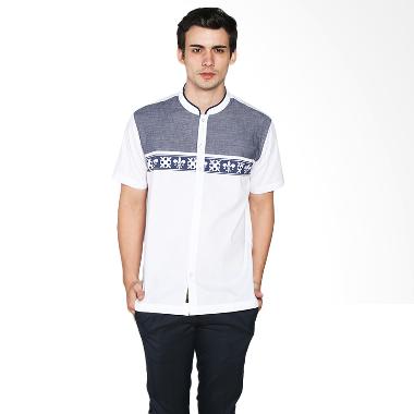 Izzue 84000101 Muslim Baju Koko - White Navy