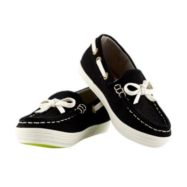 JD Kids JD Moccassine Black Sepatu Anak