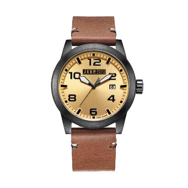 Jeep JPS70205 Spirit Analog Jam Tangan Pria - Gold Brown Brown