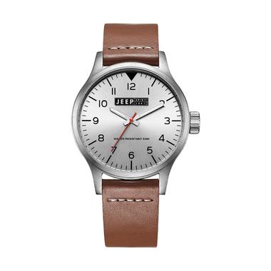 Jeep Spirit JEEP JPS50103 Analog Jam Tangan Pria - Silver Brown