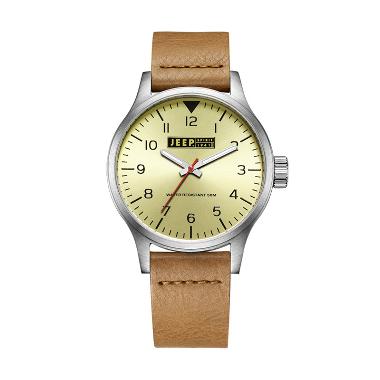 Jeep Spirit JEEP JPS50104 Analog Gold Light Brown Jam Tangan Pria Brown Gold Silver