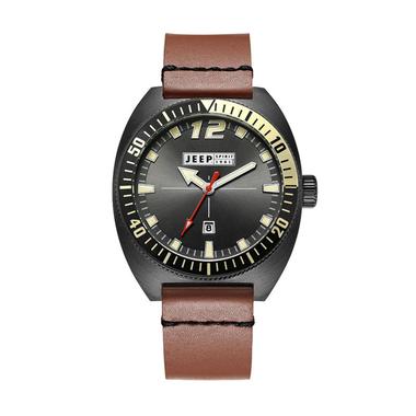 Jeep Spirit JEEP JPS50203 Analog Black Brown Jam Tangan Pria