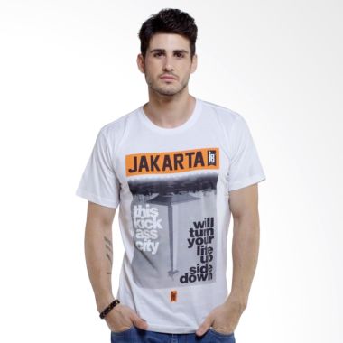 Jepege Monas White Kaos Pria                                                                                                    