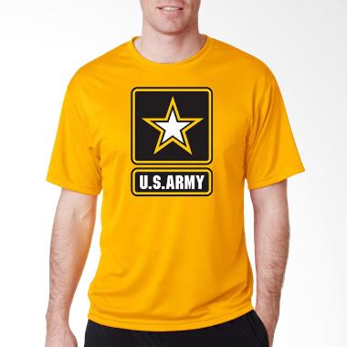 JersiClothing US Army Velvet Print Kaos Pria - Yellow