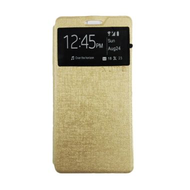 jual universal gold leather casing for lenovo a6000 jual universal gold leather casing for lenovo a6000