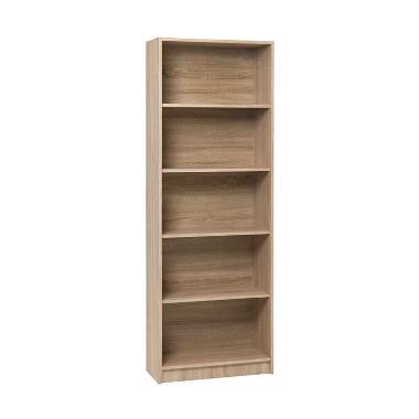 JYSK Bookcase Horsens 5 Shelves Brushed Oak Rak Serbaguna