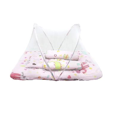 Kalla Kasur Lipat Kelambu Musik Bayi - Pink