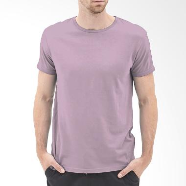 KaosYES Kaos T-Shirt Polos O-Neck Lengan Pendek - Ungu Muda