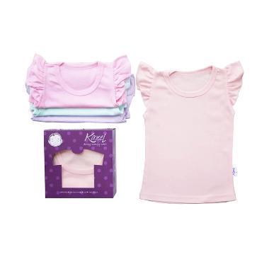 Kazel Ruffle Tee Shirt for Girl Set Pakaian Anak - Pastel