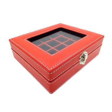 Kualitas Super Kotak Box Cincin Batu Akik Merah Hitam [isi 20]