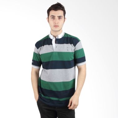 Labette Polo Shirt Stripe Dark Gree ...