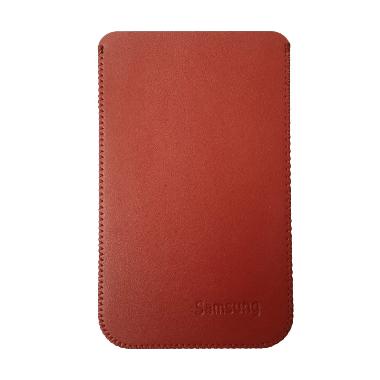 Leather Pouch Genuine Pouch for Samsung Galaxy S6 Edge Plus - Red