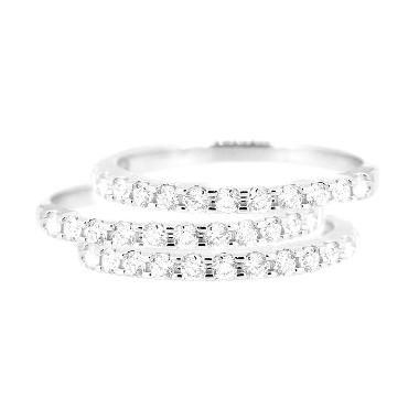 LINO P1604260006 Cincin Berlian Emas Putih 18 K