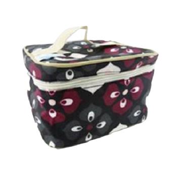 Little Giant Cooler Bag [6 Bottle/3 Ice Pack Flowie] Black/Violet