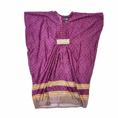 Little Superstar Fatimah Caftan Batik Dress Anak - Purple