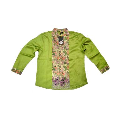 Little Superstar Shirt 2 Tone Ls Batik Koko Anak - Green