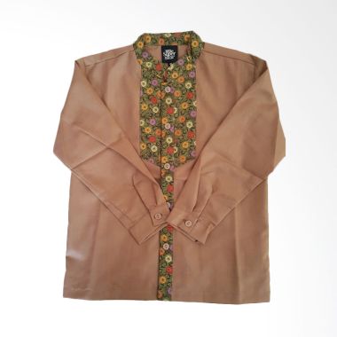 Little Superstar Rama Flower Brown Baju Muslim Anak                                                                             