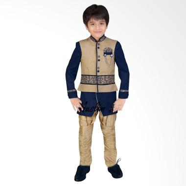 L.Nice Koko Boys Atasan Dark Blue V ... ts Baju Koko Anak - Brown