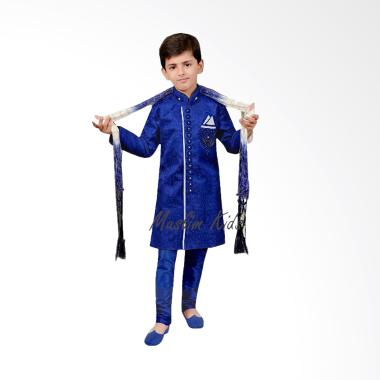 Lnice Boys Atasan Pants Set Koko Anak - Dark Blue Black