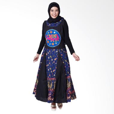 Loe'Style Elephant Bangkok Dress Muslim - Black Blue