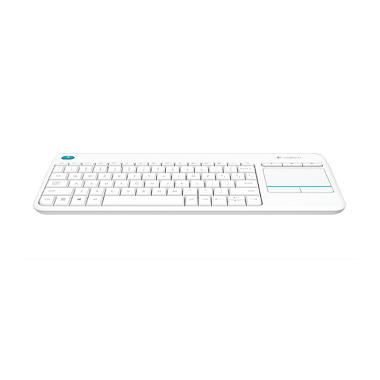 Logitech K400 Plus Wireless Touch Keyboard - Putih