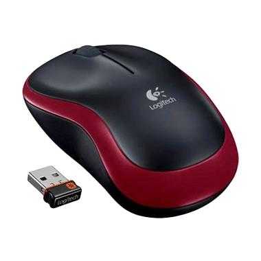 Logitech M185 Optical USB Wireless Mouse - Red