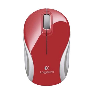 Logitech M187 Wireless Mouse - Merah