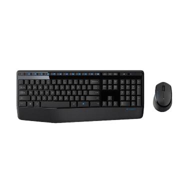 Logitech MK345 Wireless Combo Keyboard and Mouse - Hitam