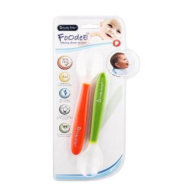 Jual Lucky Baby LB 9514 Foodee Training Silicone Tip Spoon 