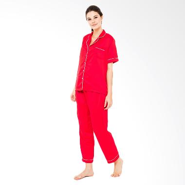 Madeleine`s Silk Long Baju Tidur - Red