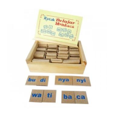 Mainan Anak Kotak Belajar Membaca Mainan Block & Puzzle