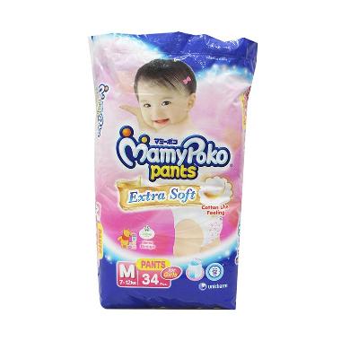 MamyPoko Pants Extra Soft Popok Bayi [M34/Girls]