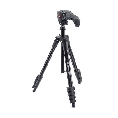 Manfrotto Compact Action Hitam Tripod