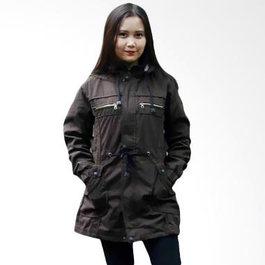 Marajo Parka Holic Kanvas Type2 Jacket Parka Wanita - Coklat