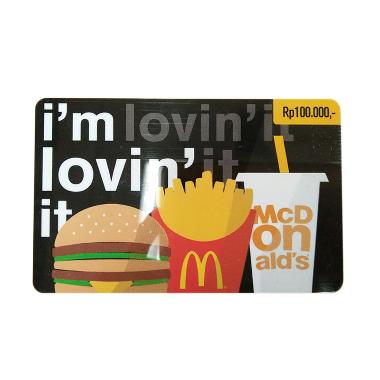Jual McDonalds Gift Card Physic Voucher Rp.1.000.000 [@100 