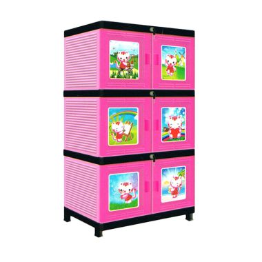 New JOFER Pink Lemari Plastik [3 Su ...
