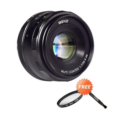 Meike MK-35mm f/1.7 Manual Focus Le ... + Free Aksessories Lensa