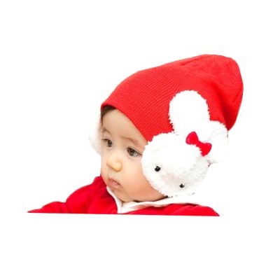 Melvieshop Bunny Merah Topi Bayi ...